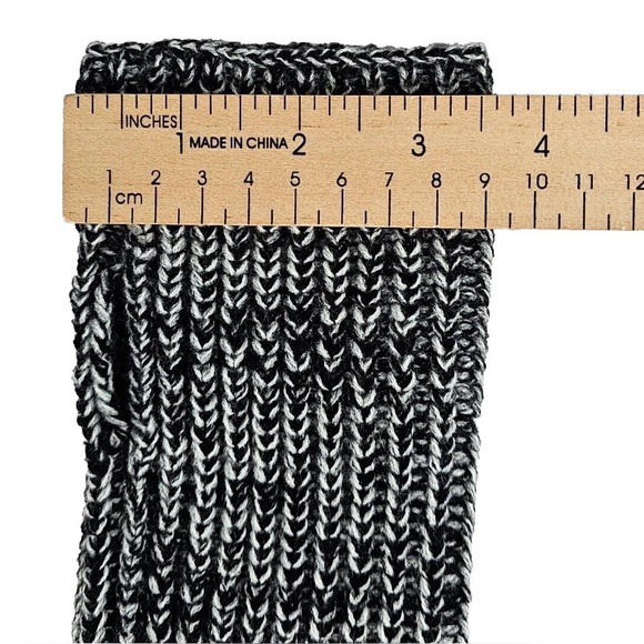 Rebecca Minkoff Charcoal and Black Knit Fingerless Gloves - Picture 8 of 10